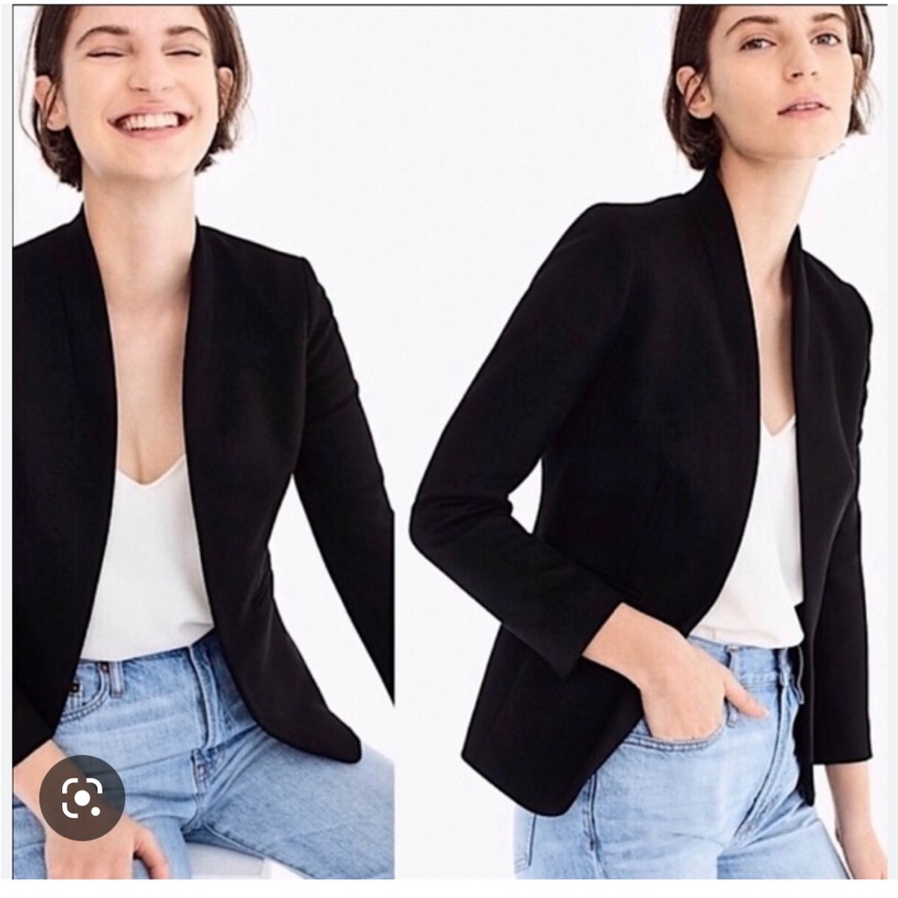 J Crew black going out blazer